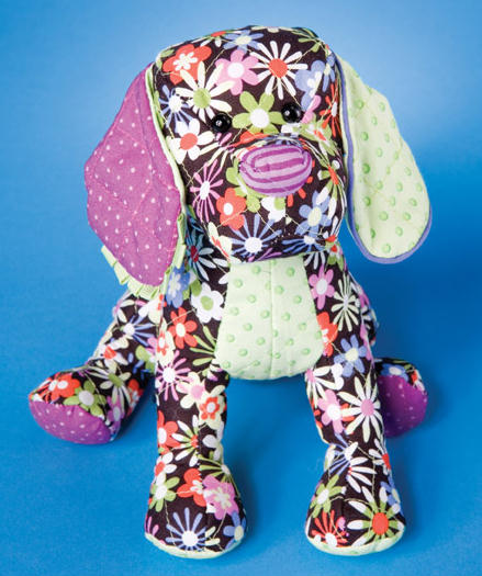 BROWN FLORAL QUILTI DOG